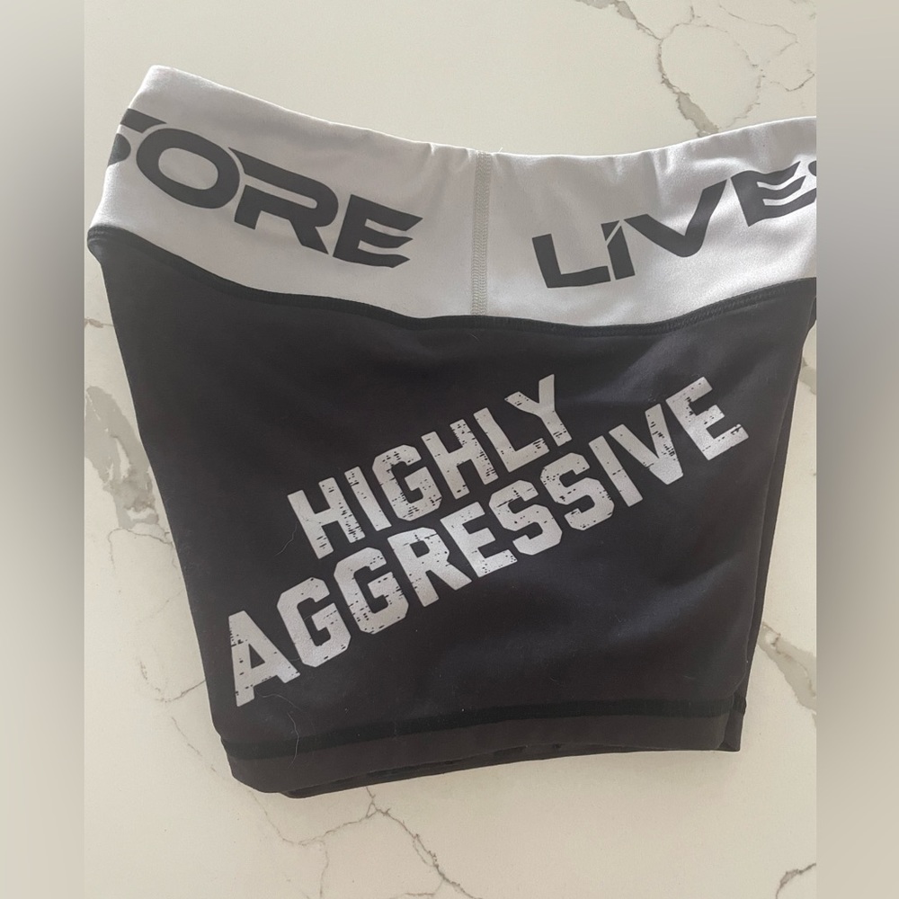 Booty shorts.  Great for weightlifting, CrossFit or the gym.  Size small.